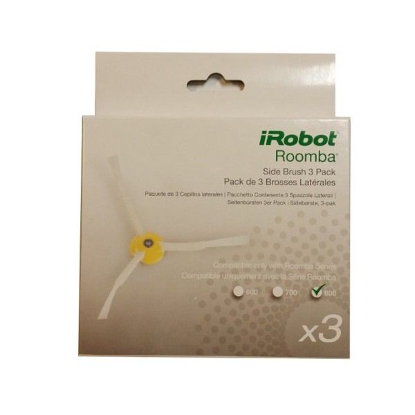 Package avec 3 brosses latérales pour Irobot Roomba série 600